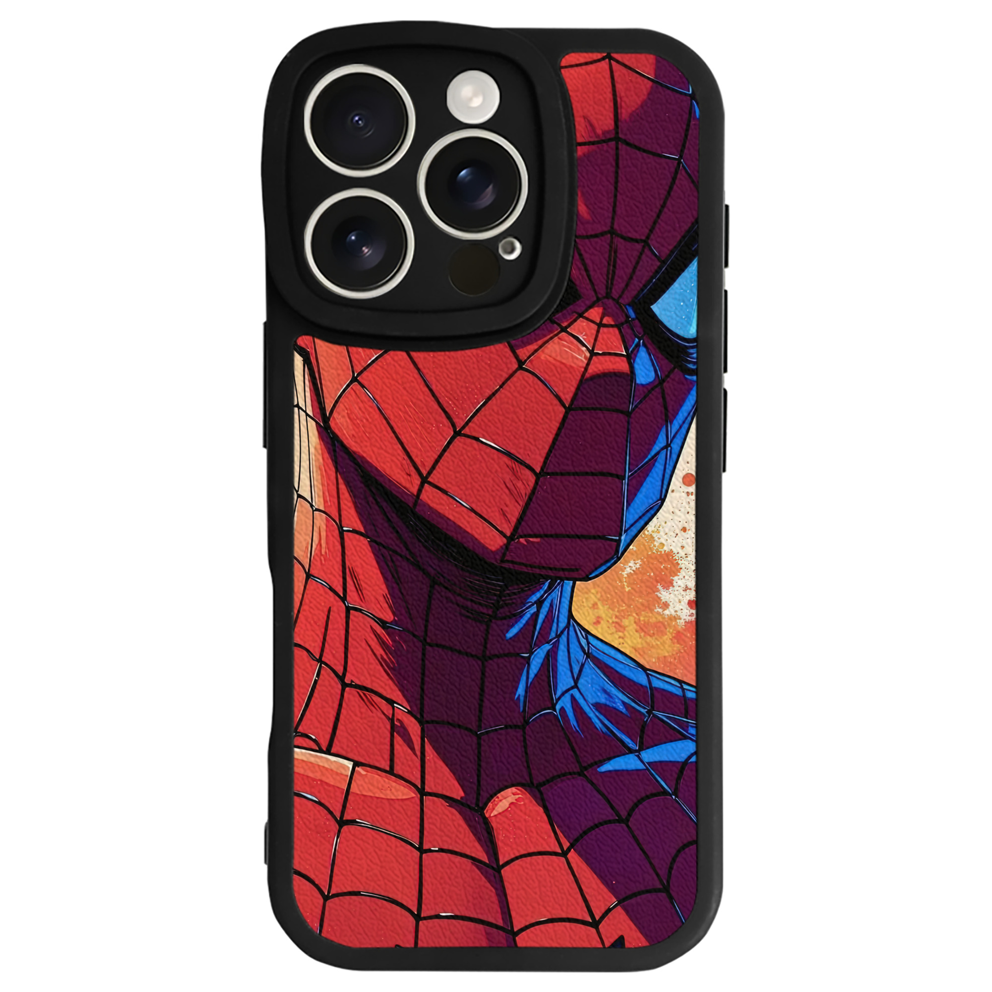 Spider Man スパイダーマン 【iPhone 16シリーズ対応】シリコンスマホケース（レザー調） 材質：シリコン